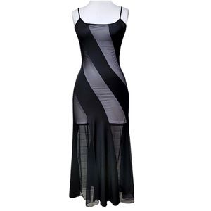 Fredericks of Hollywood XL Vintage Mesh Bias Cut Nightgown